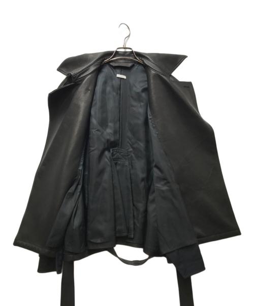 Blanc YM（ブランワイエム）blanc YM (ブランワイエム) Leather Short Trench Vest　 CtheC別注 ブラック サイズ:Sの古着・服飾アイテム