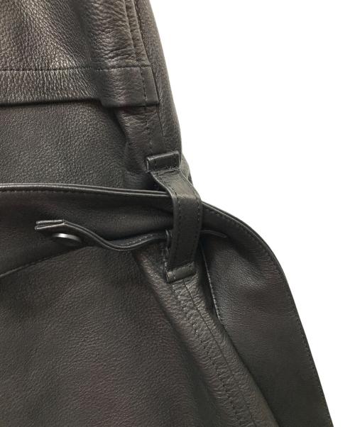 Blanc YM（ブランワイエム）blanc YM (ブランワイエム) Leather Short Trench Vest　 CtheC別注 ブラック サイズ:Sの古着・服飾アイテム