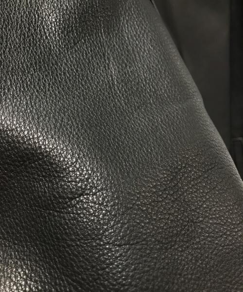 Blanc YM（ブランワイエム）blanc YM (ブランワイエム) Leather Short Trench Vest　 CtheC別注 ブラック サイズ:Sの古着・服飾アイテム