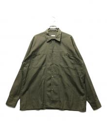 COMOLI（コモリ）の古着「OD オープンカラーシャツ　17AW　L03-02005」｜カーキ
