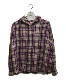 SUPREME（シュプリーム）の古着「24SS Printed Hooded Flannel Shirt（プリンテッドフーデッドフランネルシャツ）」｜パープル