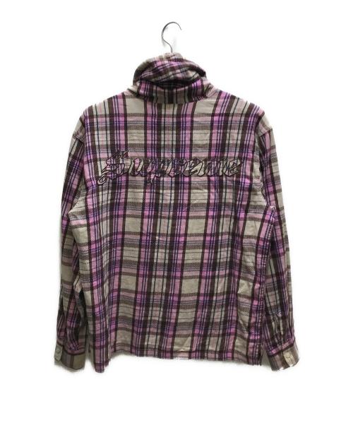 SUPREME（シュプリーム）Supreme (シュプリーム) 24SS Printed Hooded Flannel Shirt（プリンテッドフーデッドフランネルシャツ） パープル サイズ:Sの古着・服飾アイテム