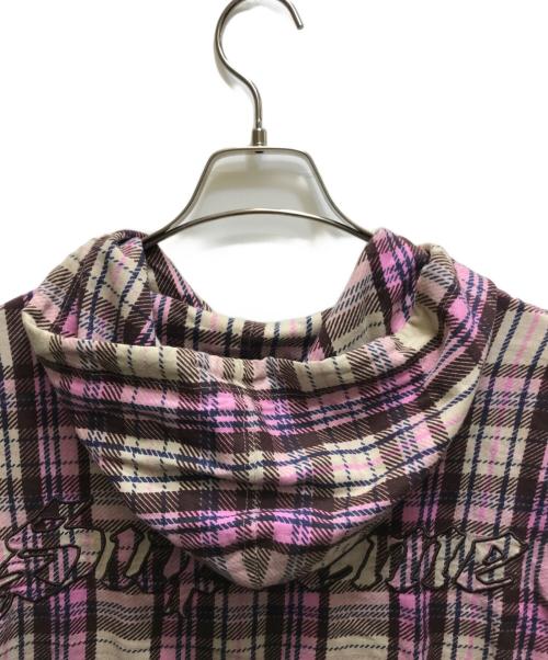 SUPREME（シュプリーム）Supreme (シュプリーム) 24SS Printed Hooded Flannel Shirt（プリンテッドフーデッドフランネルシャツ） パープル サイズ:Sの古着・服飾アイテム