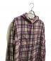 中古・古着 Supreme (シュプリーム) 24SS Printed Hooded Flannel Shirt（プリンテッドフーデッドフランネルシャツ） パープル サイズ:S：15000円