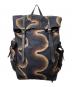 DRIES VAN NOTEN（ドリスヴァンノッテン）の古着「ウェーブ柄バックパック」｜ネイビー×ブラウン