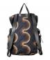 DRIES VAN NOTEN (ドリスヴァンノッテン) Verner Panton (ベルナーパントン) ウェーブ柄バックパック ネイビー×ブラウン：30000円