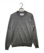 Maison Margielaメゾンマルジェラ）の古着「エルボーパッチ クルーネックニット　15AW / Martin Margiela 14」｜チャコールグレー