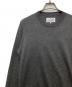 中古・古着 Maison Margiela (メゾンマルジェラ) エルボーパッチ クルーネックニット　15AW / Martin Margiela 14 チャコールグレー サイズ:S：23000円