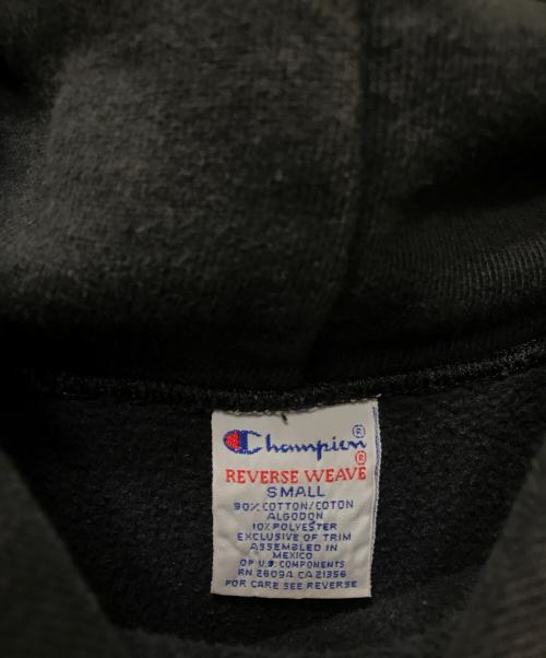 Champion（チャンピオン）Champion (チャンピオン) 90’s リバースウィーブ プルオーバー パーカー　メキシコ製 / 刺繍タグ/ Stanford University / 身幅50㎝ 着丈58㎝  ブラック サイズ:Sの古着・服飾アイテム