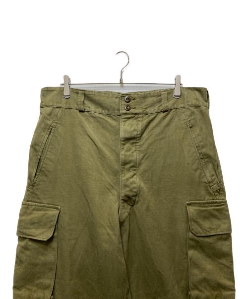 French Army（フランス軍）French Army (フランス軍) ～50’s M-47 ミリタリーカーゴパンツ 前期型 / コットンツイル オリーブ サイズ: 35の古着・服飾アイテム