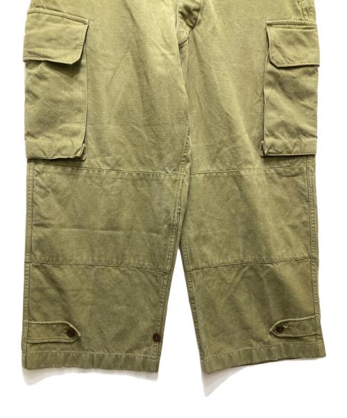 French Army（フランス軍）French Army (フランス軍) ～50’s M-47 ミリタリーカーゴパンツ 前期型 / コットンツイル オリーブ サイズ: 35の古着・服飾アイテム