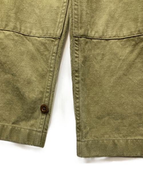 French Army（フランス軍）French Army (フランス軍) ～50’s M-47 ミリタリーカーゴパンツ 前期型 / コットンツイル オリーブ サイズ: 35の古着・服飾アイテム