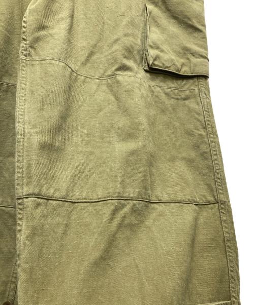 French Army（フランス軍）French Army (フランス軍) ～50’s M-47 ミリタリーカーゴパンツ 前期型 / コットンツイル オリーブ サイズ: 35の古着・服飾アイテム