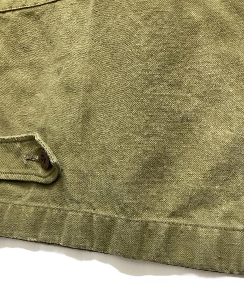 French Army（フランス軍）French Army (フランス軍) ～50’s M-47 ミリタリーカーゴパンツ 前期型 / コットンツイル オリーブ サイズ: 35の古着・服飾アイテム