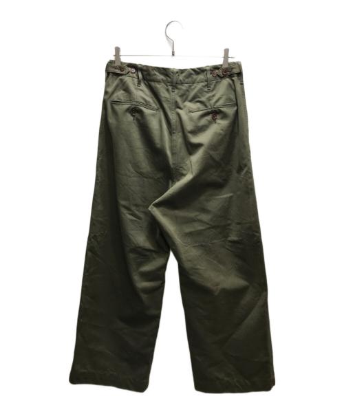 AURALEE（オーラリー）AURALEE (オーラリー) 18AW WASHED FINX CHINO WIDE PANTS（ウォッシュドフィンクスチノワイドパンツ） カーキ サイズ:3の古着・服飾アイテム