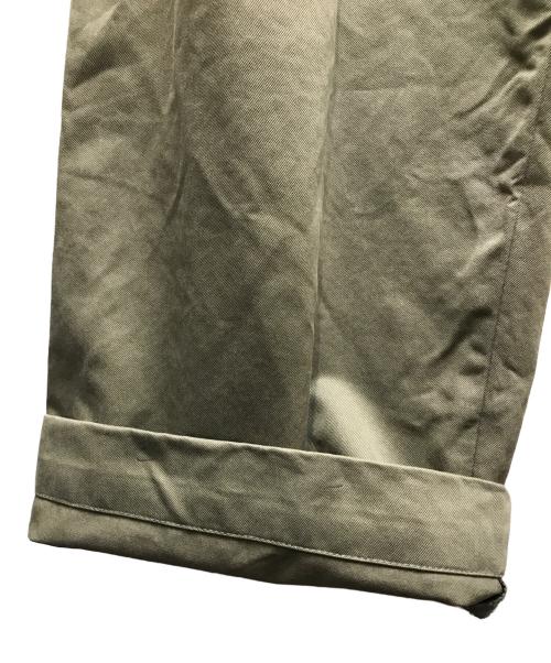 AURALEE（オーラリー）AURALEE (オーラリー) 18AW WASHED FINX CHINO WIDE PANTS（ウォッシュドフィンクスチノワイドパンツ） カーキ サイズ:3の古着・服飾アイテム