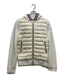 MONCLER（モンクレール）の古着「MAGLIA CARDIGAN / スウェット切替 ダウンジャケット/マリアカーディガン」｜アイボリー