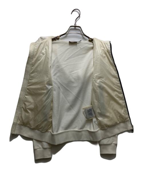 MONCLER（モンクレール）MONCLER (モンクレール) MAGLIA CARDIGAN / スウェット切替 ダウンジャケット/マリアカーディガン アイボリー サイズ:XSの古着・服飾アイテム