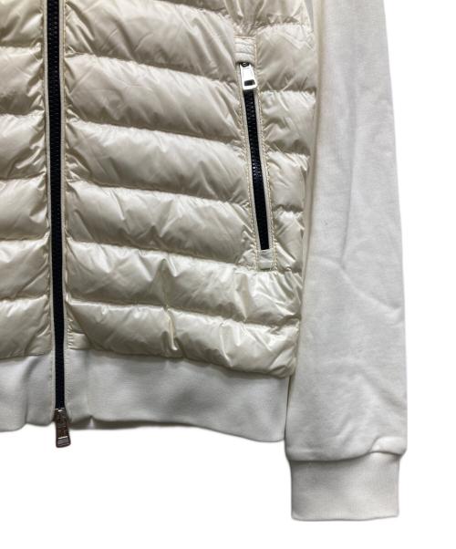 MONCLER（モンクレール）MONCLER (モンクレール) MAGLIA CARDIGAN / スウェット切替 ダウンジャケット/マリアカーディガン アイボリー サイズ:XSの古着・服飾アイテム