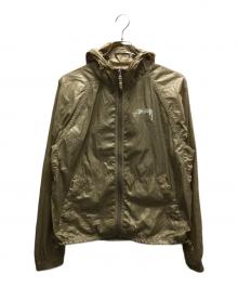 stussy（ステューシー）の古着「24SS BEACH SHELL WRINKLED NYLON JACKET（ビーチシェルリンクルドナイロンジャケット）115746」｜カーキ