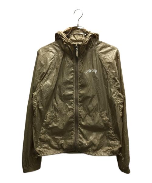 stussy（ステューシー）stussy (ステューシー) 24SS BEACH SHELL WRINKLED NYLON JACKET（ビーチシェルリンクルドナイロンジャケット）115746 カーキ サイズ:Sの古着・服飾アイテム