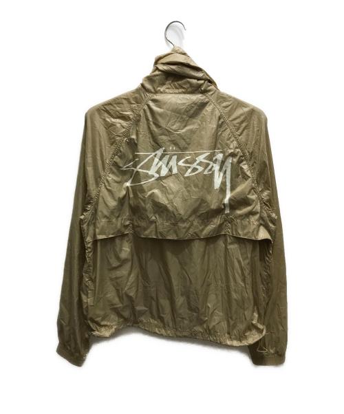 stussy（ステューシー）stussy (ステューシー) 24SS BEACH SHELL WRINKLED NYLON JACKET（ビーチシェルリンクルドナイロンジャケット）115746 カーキ サイズ:Sの古着・服飾アイテム
