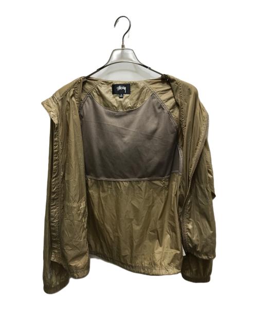 stussy（ステューシー）stussy (ステューシー) 24SS BEACH SHELL WRINKLED NYLON JACKET（ビーチシェルリンクルドナイロンジャケット）115746 カーキ サイズ:Sの古着・服飾アイテム