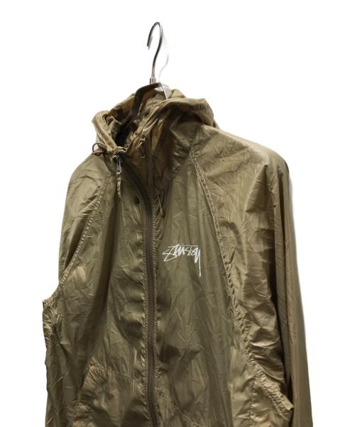 stussy（ステューシー）stussy (ステューシー) 24SS BEACH SHELL WRINKLED NYLON JACKET（ビーチシェルリンクルドナイロンジャケット）115746 カーキ サイズ:Sの古着・服飾アイテム