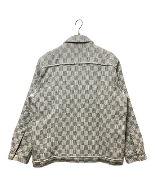 KITH（キス）KITH (キス) Check Boucle Boxy Collared Overshirt グレー サイズ:Lの古着・服飾アイテム