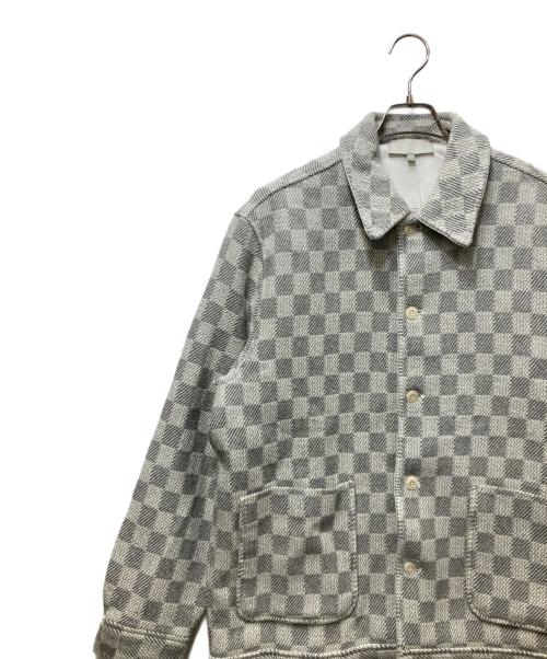 KITH（キス）KITH (キス) Check Boucle Boxy Collared Overshirt グレー サイズ:Lの古着・服飾アイテム