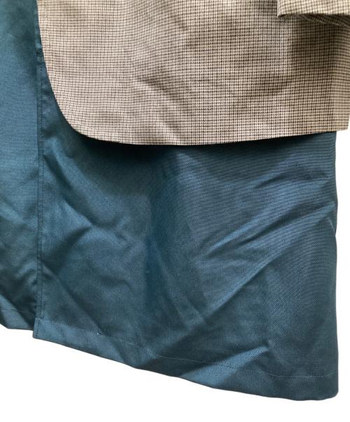 KOLOR（カラー）KOLOR (カラー) Check Paneled Coat ドッキングコート(チェックパターンドコート)　23AW　23WCM-C03106　 ブラウン×グリーン サイズ:2の古着・服飾アイテム