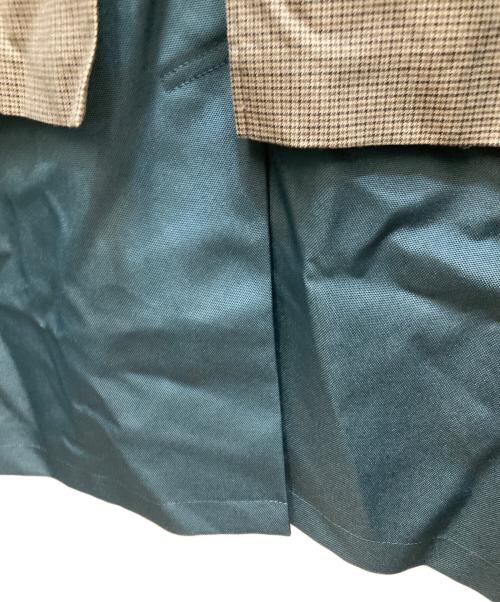 KOLOR（カラー）KOLOR (カラー) Check Paneled Coat ドッキングコート(チェックパターンドコート)　23AW　23WCM-C03106　 ブラウン×グリーン サイズ:2の古着・服飾アイテム