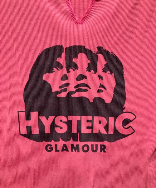 Hysteric Glamour（ヒステリックグラマー）Hysteric Glamour (ヒステリックグラマー) ガールプリント AMPLIFIED チビTシャツ Y2K ピンク サイズ:FREEの古着・服飾アイテム
