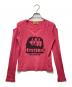 Hysteric Glamour（ヒステリックグラマー）の古着「ガールプリント AMPLIFIED チビTシャツ Y2K」｜ピンク