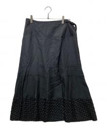 tricot COMME des GARCONS（トリココムデギャルソン）の古着「ラップスカート　 AD2006」｜ブラック