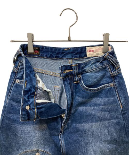 EVISU（エヴィス）EVISU (エヴィス) 2wayロゴプリント ファッションフィット デニムスカート インディゴ サイズ:24の古着・服飾アイテム