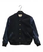 maison kitsuneメゾンキツネ）の古着「デニム切替スタジャン　KWL-0455-B」｜ブラック