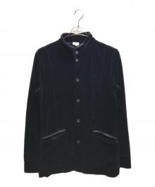 ARMANI COLLEZIONI（アルマーニ コレツィオーニ）の古着「ベロアジャケット」｜ネイビー