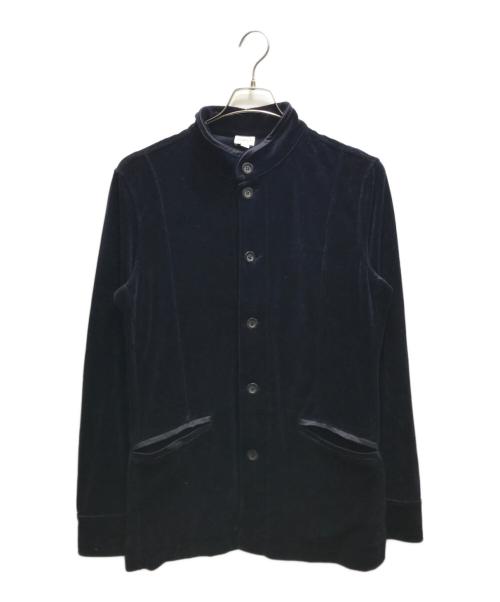 ARMANI COLLEZIONI（アルマーニ コレツィオーニ）ARMANI COLLEZIONI (アルマーニ コレツィオーニ) ベロアジャケット ネイビー サイズ:Lの古着・服飾アイテム