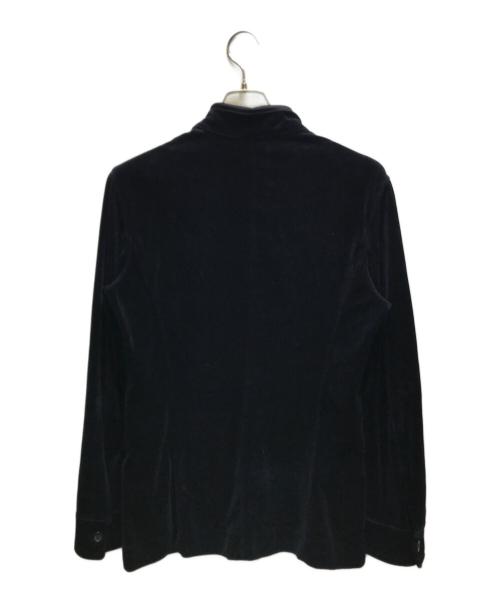 ARMANI COLLEZIONI（アルマーニ コレツィオーニ）ARMANI COLLEZIONI (アルマーニ コレツィオーニ) ベロアジャケット ネイビー サイズ:Lの古着・服飾アイテム
