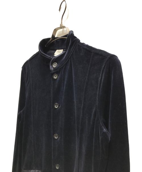 ARMANI COLLEZIONI（アルマーニ コレツィオーニ）ARMANI COLLEZIONI (アルマーニ コレツィオーニ) ベロアジャケット ネイビー サイズ:Lの古着・服飾アイテム
