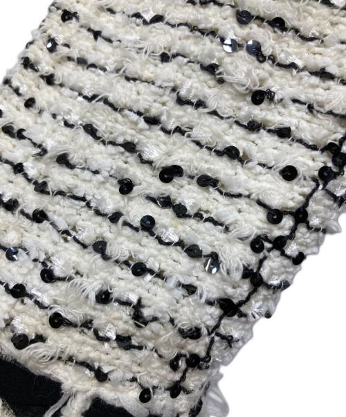 CHANEL（シャネル）CHANEL (シャネル) シルク混ツイード ノーカラージャケット ホワイト サイズ:38の古着・服飾アイテム