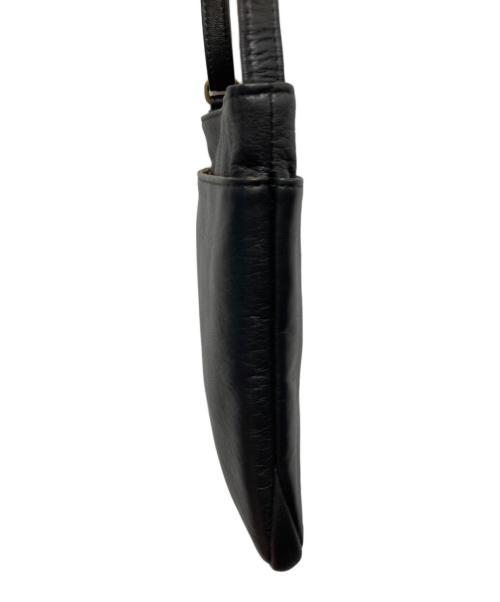 LEATHERECTION（レザレクション）LEATHERECTION (レザレクション) レザーショルダーバッグ　エゾ鹿　日本製　 ブラックの古着・服飾アイテム