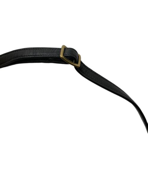 LEATHERECTION（レザレクション）LEATHERECTION (レザレクション) レザーショルダーバッグ　エゾ鹿　日本製　 ブラックの古着・服飾アイテム