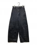 H BEAUTY&YOUTHエイチ ビューティー&ユース）の古着「13oz デニムバレルパンツ  25SS」｜ブラック