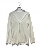 yo BIOTOPヨー ビオトープ）の古着「cotton silk hook cardigan」｜ホワイト