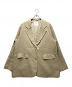 Eaphiエフィ）の古着「LINEN LIKE OVER JACKET（リネンライクオーバージャケット）　83001-0459」｜ベージュ