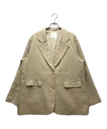 Eaphi（エフィ）の古着「LINEN LIKE OVER JACKET（リネンライクオーバージャケット）　83001-0459」｜ベージュ