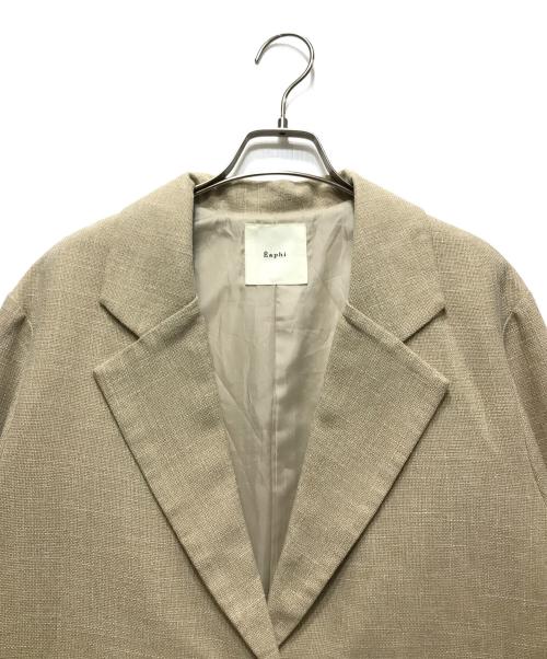 Eaphi（エフィ）Eaphi (エフィ) LINEN LIKE OVER JACKET（リネンライクオーバージャケット）　83001-0459 ベージュ サイズ:Fの古着・服飾アイテム