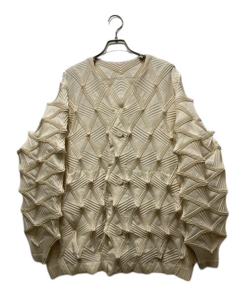 A-POC ABLE ISSEY MIYAKE（エイポック エイブル イッセイ ミヤケ）A-POC ABLE ISSEY MIYAKE (エイポック エイブル イッセイ ミヤケ) TYPE-O 023カーディガン ホワイト サイズ:3の古着・服飾アイテム